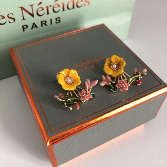Les Néréides Jewelry - Winter Gardens Yellow Flowers with Little Flowers
